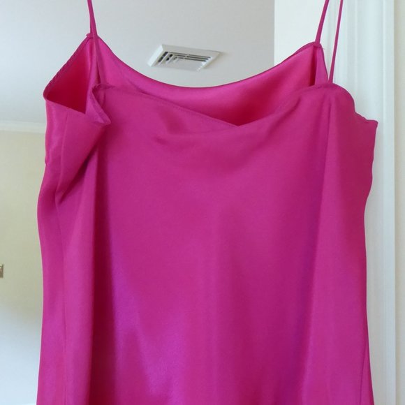 Milly Dressy 2 Piece Ivy Lace Blouse with Camisole Top Fuschia Pink USA Size 8 - Picture 4 of 10